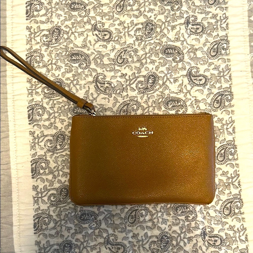Coach Brown Wristlet